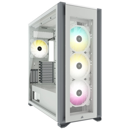 Corsair iCUE 7000X RGB Boîtier Intelligent PC ATX Grande Tour (Trois Panneaux en Verre Trempé, Quatre Ventilateurs RGB de 140 mm