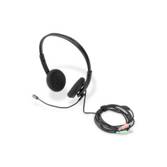 DIGITUS Casque Arceau stéréo AV. réduction de Bruit 3,5mm