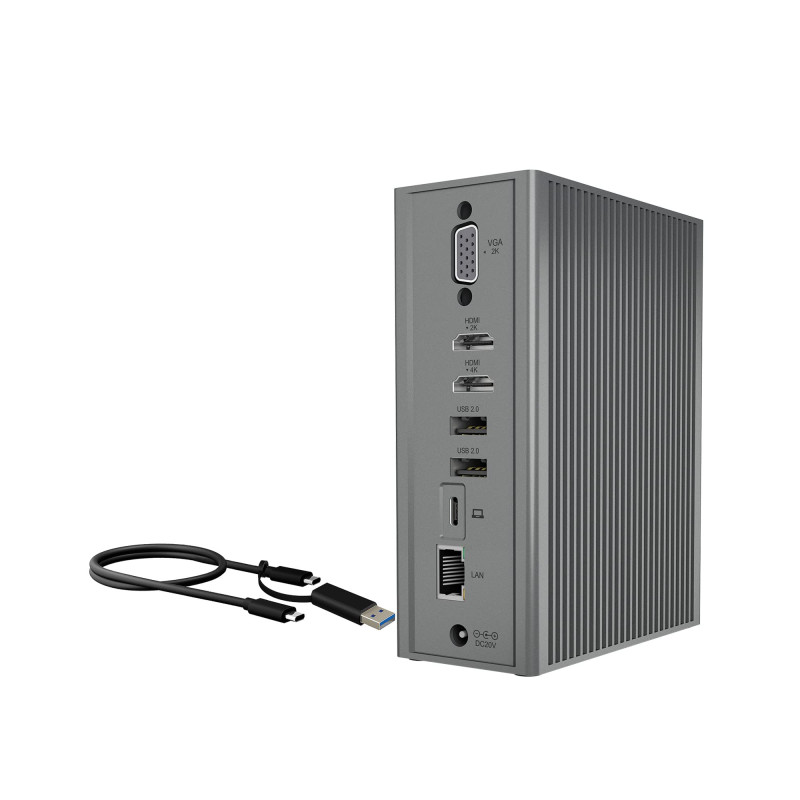 ICY BOX Station d'accueil USB-C (16-en-1) avec 2x HDMI & 1x VGA, Docking Station USB-C pour Ordinateur Portable (Gigabit Etherne ICY BOX Station d'accueil USB-C (16-en-1) avec 2x HDMI & 1x VGA, Docking Station USB-C pour Ordinateur Portable (Gigabit Etherne