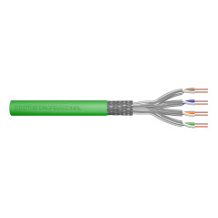 DIGITUS 100 m Cat 8.2 Câble réseau - S-FTP (PiMF) Simplex - BauPVO Dca - LSZH Sans halogène - 2000 MHz Cuivre AWG 22/1 - Compati
