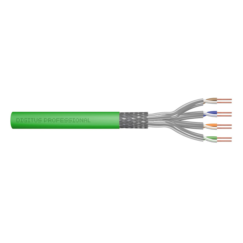 DIGITUS 100 m Cat 8.2 Câble réseau - S-FTP (PiMF) Simplex - BauPVO Dca - LSZH Sans halogène - 2000 MHz Cuivre AWG 22/1 - Compati DIGITUS 100 m Cat 8.2 Câble réseau - S-FTP (PiMF) Simplex - BauPVO Dca - LSZH Sans halogène - 2000 MHz Cuivre AWG 22/1 - Compati