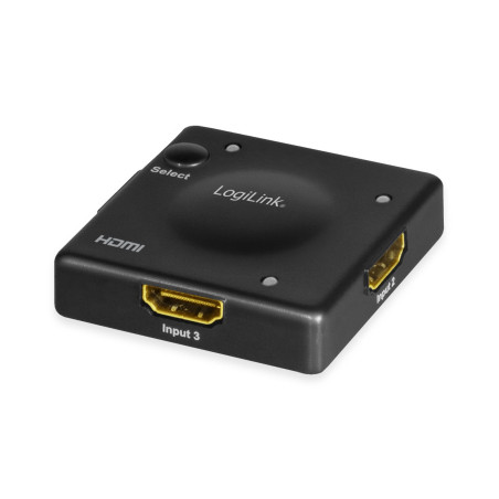 LogiLink Commutateur HDMI 3 x 1 Port, 1080p/60 Hz, Mini
