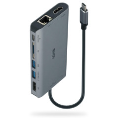 Station d'accueil Nomade USB C 4K (DP et HDMI) pour pc Portable et Charge 100W de Lindy