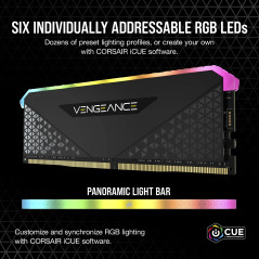 Corsair Vengeance RGB RS 32Go (2x16Go) DDR4 3200MHz C16 Mémoire de Bureau (Éclairage Dynamique, Temps de Réponse Serrés, Compati