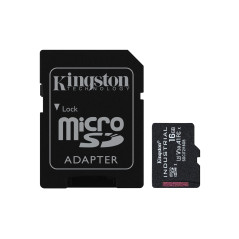 Kingston Industrial microSD - 16Go microSDHC Industrial C10 A1 pSLC carte + adaptateur SD - SDCIT2/16GB