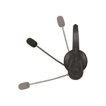 LogiLink BT Casque stéréo avec Microphone Noir Standard
