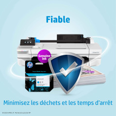 HP F9J65A - Cartouche d'encre Authentique 728 Jaune 130 ML avec Encre DesignJet d'origine, pour Traceurs Grand Format DesignJet