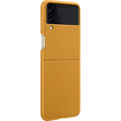 Samsung Coque en Cuir Moutarde Galaxy Z Flip 3