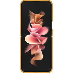 Samsung Coque en Cuir Moutarde Galaxy Z Flip 3