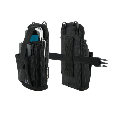 MOBILIS Holster pour Terminal de Saisie & Smartphone Ceinture Poche Accessoires Système Mains Libres Taille S (Taille Max Appare