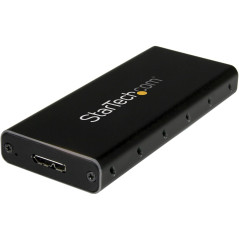 StarTech.com Boîtier USB 3.1 (10 Gb/s) pour disque mSATA - Stockage de données portable pour mSATA et mSATA Mini - Aluminium (SM