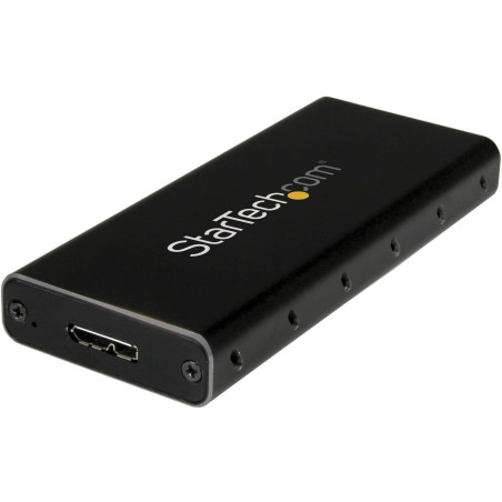 StarTech.com Boîtier USB 3.1 (10 Gb/s) pour disque mSATA - Stockage de données portable pour mSATA et mSATA Mini - Aluminium (SM