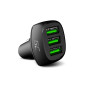 Green Cell PowerRide 54W Chargeur de Voiture USB 3 Ports, Allume-Cigare Ultra Charge Compatible avec iPhone 13 12 11 XS X SE Sam