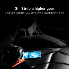 Green Cell PowerRide 54W Chargeur de Voiture USB 3 Ports, Allume-Cigare Ultra Charge Compatible avec iPhone 13 12 11 XS X SE Sam