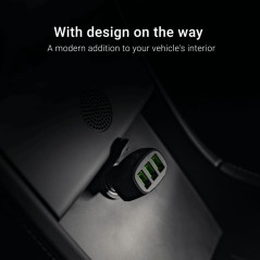 Green Cell PowerRide 54W Chargeur de Voiture USB 3 Ports, Allume-Cigare Ultra Charge Compatible avec iPhone 13 12 11 XS X SE Sam