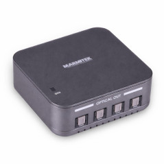 Doubleur Optique - Marmitek Split TS14 - Toslink Audio Splitter - Repartiteur SPDIF - 1 entrée / 4 sorties - 192 kHz - aucune pe