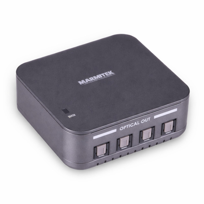 Doubleur Optique - Marmitek Split TS14 - Toslink Audio Splitter - Repartiteur SPDIF - 1 entrée / 4 sorties - 192 kHz - aucune pe Doubleur Optique - Marmitek Split TS14 - Toslink Audio Splitter - Repartiteur SPDIF - 1 entrée / 4 sorties - 192 kHz - aucune pe