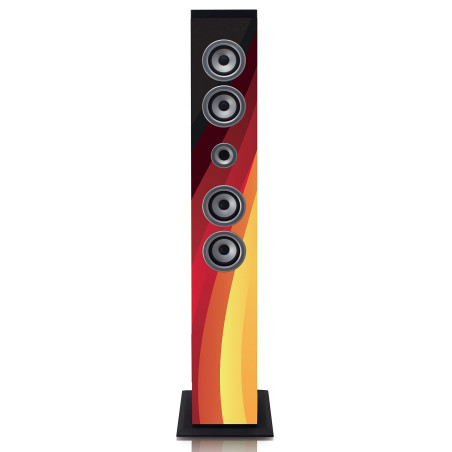 iCES IBT-6 Enceinte Bluetooth sur Pied - 40 W RMS - Radio FM PLL - Entrée USB - Emplacement pour Carte SD - Entrée AUX - avec té