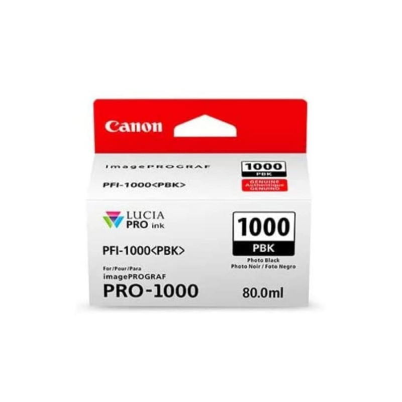 Canon PFI-1000 Cartouche PBK Noire Photo (Emballage carton) Canon PFI-1000 Cartouche PBK Noire Photo (Emballage carton)