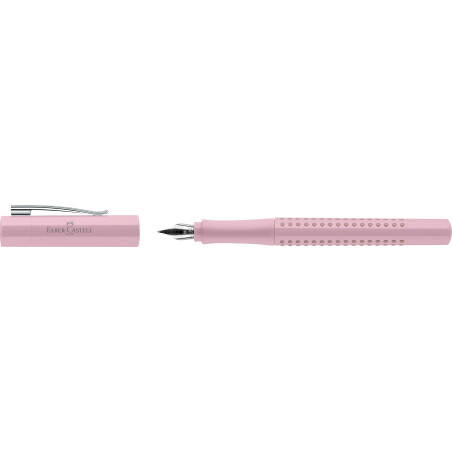 Faber-Castell 140824 - Stylo plume Grip 2010 au design ergonomique, porte-plume avec plume M, rechargeable, cartouche d'encre in