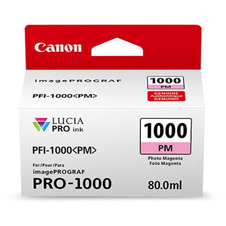 Canon PFI-1000 Cartouche PM Photo Magenta (Emballage carton)
