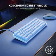 Razer Phantom Pudding Keycap Upgrade Set - White rétroéclairage RGB Chroma, Cadran numérique Multifonction, Repose-Poignets Ergo
