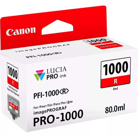 Canon PFI-1000 Cartouche R Rouge (Emballage carton)