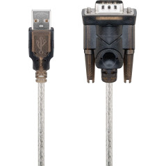 Goobay 95435 Convertisseur USB/RS232, Transparent, 1.5m Câble Longueur