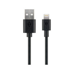 Câble de Synchronisation et de Chargement USB, Noir, 1m Longueur de Câble - 63523