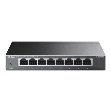 TP-Link TL-SG108S commutateur réseau Non-géré L2 Gigabit Ethernet (10/100/1000) Noir - Commutateurs réseaux (Non-géré, L2, Gigab