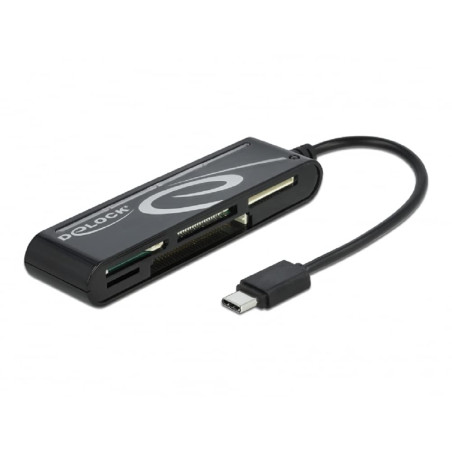 Delock Lecteur de Cartes USB 2.0 C vers 5 emplacements.