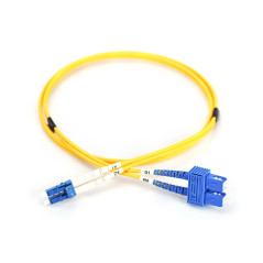 DIGITUS DK-2932-03 – Câble À Fibre Optique OS2 – 3 m – LC à SC – Câble Fibre Optique Duplex – 1/10 Gbit/s – SM Monomode LAN – Ty