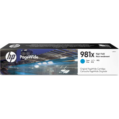 HP 981X - Hohe Ergiebigkeit - Cyan - Original - PageWide - Tintenpatrone - f?r PageWide Enterprise Color 556dn, 556xh (L0R09A)
