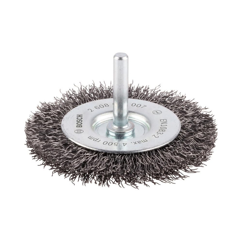 Bosch 1x Brosse circulaire PRO Steel Longlife, fils ondulés pour emmanchement cylindrique 6 mm et perceuse (Ø 75 mm, Professiona Bosch 1x Brosse circulaire PRO Steel Longlife, fils ondulés pour emmanchement cylindrique 6 mm et perceuse (Ø 75 mm, Professiona