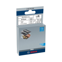 Bosch 1x Brosse circulaire PRO Steel Longlife, fils ondulés pour emmanchement cylindrique 6 mm et perceuse (Ø 75 mm, Professiona