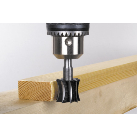 wolfcraft 3258000 Fraise à quart de rond ø 25 x 22 mm