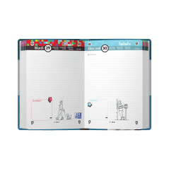 Agenda Oxford Funny Pets 12x18cm 1 jour par page 352 pages Sept 23-Sept 24 Chien