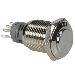 Velleman R1710 Spdt 1 NO 1 NC haute ronde en métal Push Button Switch, Multicolore