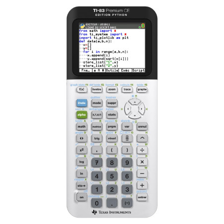 TEXAS INSTRUMENTS TI-83 Premium CE Edition Python – Calculatrice graphique – Mode examen