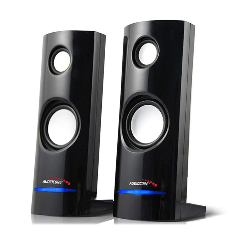 Audiocore AC860 APT-X Haut-parleurs stéréo 2.0 PC 8 Watt RMS Noir (AC860) Audiocore AC860 APT-X Haut-parleurs stéréo 2.0 PC 8 Watt RMS Noir (AC860)