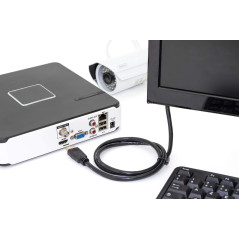 DIGITUS Câble HDMI Premium - UHD 4K - 3m - HDR, Ethernet, Arc, CEC, 3D, Dolby, HDMI 2.0 - Convient pour Les Consoles de Jeu