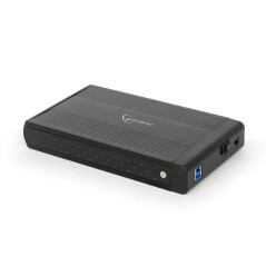 Gembird HDD External Enclosure Gembird for 3.5'' SATA - USB 3.0, Aluminium, Black