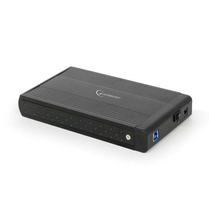 Gembird HDD External Enclosure Gembird for 3.5'' SATA - USB 3.0, Aluminium, Black