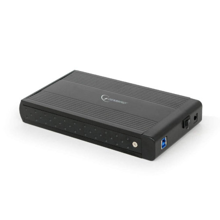 Gembird HDD External Enclosure Gembird for 3.5'' SATA - USB 3.0, Aluminium, Black