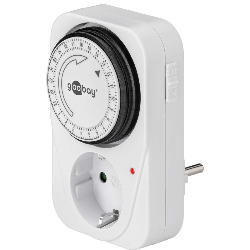 Goobay 51276 Minuterie/prise programmable pour prise de courant avec fiche à contact de protection - silencieuse minuteur prise Goobay 51276 Minuterie/prise programmable pour prise de courant avec fiche à contact de protection - silencieuse minuteur prise
