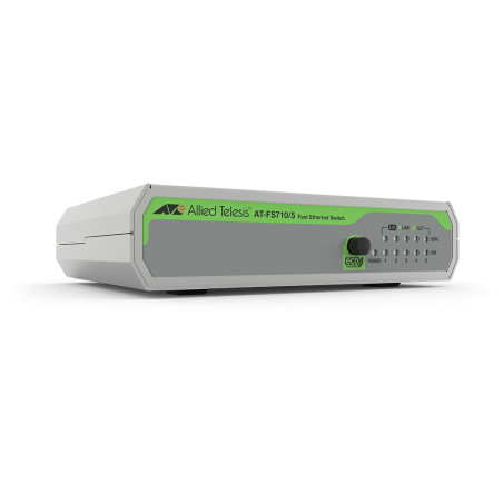 Allied Telesis AT-FS710/5-50 Switch Layer 2 Fast Ethernet Unmanaged - 5 x 10/100TX - Internal PSU