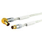 Schwaiger Câble de connexion d'antenne haut de gamme 110 dB avec noyau en ferrite 1,5 m Fiche IEC vers femelle coudée 90° IEC 4 Schwaiger Câble de connexion d'antenne haut de gamme 110 dB avec noyau en ferrite 1,5 m Fiche IEC vers femelle coudée 90° IEC 4