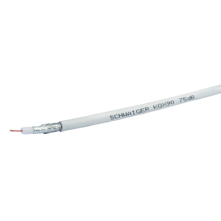 Schwaiger SAT coaxial démontées (7 mm, 75 dB, 25m) blanc