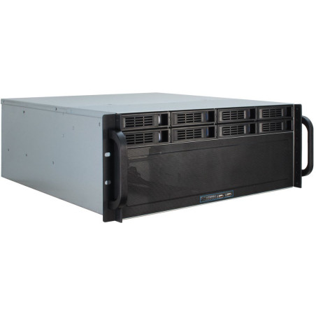 Inter-Tech 4U-4408 Support Noir, Argent