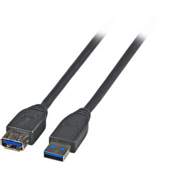 EFB ELEKTRONIK USB 3.0 A/A 3M CABLE USB 3.2 GEN 1 (3.1 GEN 1) USB A NEGRO